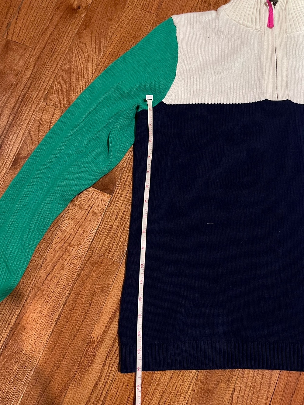 J Crew size S color block quarter-zip sweater - Picture 12 of 12